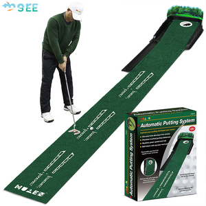 Tapis d'entraînement de golf portable SeeMore ODM/OEM pour la maison/le bureau, tapis de putting pliable avec <span class=keywords><strong>guide</strong></span> d'alignement - Product Image 1