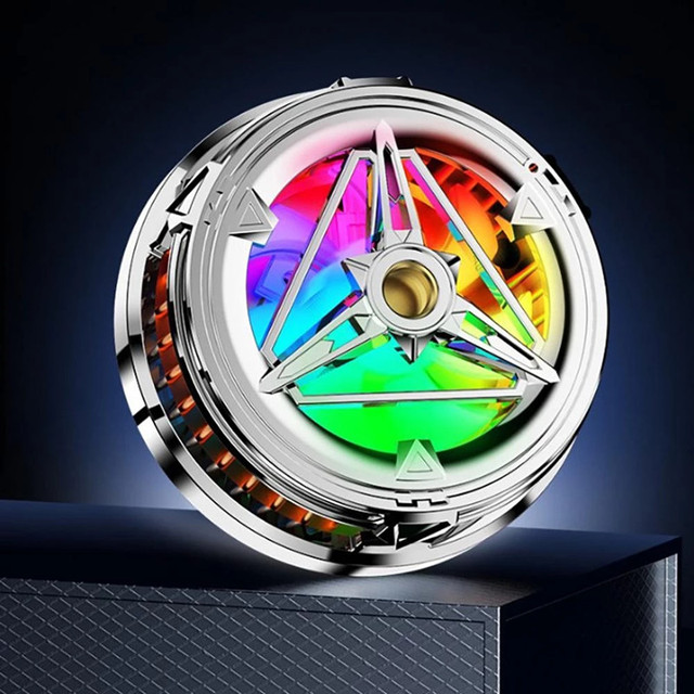 Silent Mobile Phone Cooler Radiator RGB Light Gaming Mini Fan Magnetic Suction Silent Semiconductor Cooler Cooling Fan