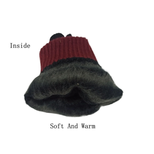 Guantes de punto a rayas de invierno unisex para deportes al aire libre y viajes, mitones de pantalla táctil para juegos de teléfonos inteligentes, esquí y ciclismo, mantener el calor - Product Image 5