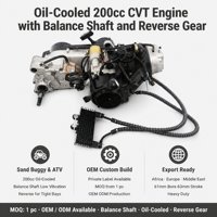 Moteur de moto monocylindre 200cc avec arbre d'équilibrage, CVT et marche arrière pour VTT et karts – Fournitures pour magasins et commerces