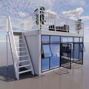Casa Contenedor Plegable Prefabricada de Acero con Panel Sándwich Aislado y Móvil - Product Image 2