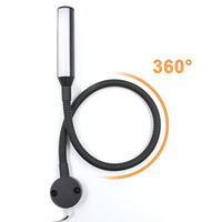 Lampe de lecture murale Flexible d'hôtel moderne, lampe de lecture à col de cygne LED certificat CE 12V 24V chambre à coucher lampe latérale de lit