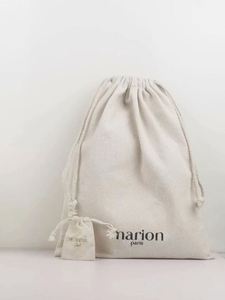 Sac cadeau en toile de coton en gros, sac à cordon en coton pour la promotion - Product Image 3