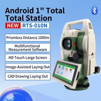 Station totale Android FOIF RTS342N/010N à compensation bi-axe, haute précision 2''/1'', pour la topographie et la mise en plan CAD pour la construction