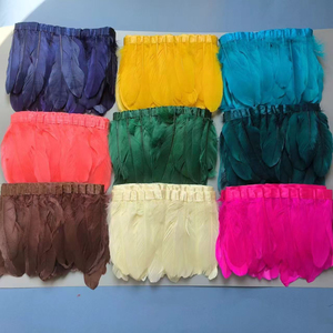 Frange en plumes d'oie en gros, 2 mètres, pour robe, jupe, tissu, ailes d'<span class=keywords><strong>ange</strong></span>, coiffure de carnaval, vêtements décoratifs - Product Image 1