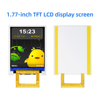 QTSS 1,77 Zoll 128x160 IPS TFT LCD Modul mit 262k Farben 250cdm2 Helligkeit Vollfarbdisplay 20-Pin GC9106 MCU Schnittstelle