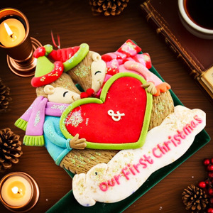 Tùy Chỉnh Handmade Giáng Sinh Vài Nhím Gia Đình 2 Tình Yêu Trái Tim Treo Trang Trí Cho Xmas Vài Với Trái Tim Cho Món Quà Đầu Tiên Trang Trí Nội Thất - Product Image 2