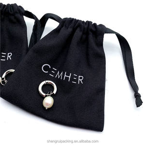 Pendiente de lujo Anillo Collar Pulsera Algodón Embalaje Bolsa de joyería con cinta de grogrén Tobilleras Bolsa de algodón Bolsas al por mayor - Product Image 1