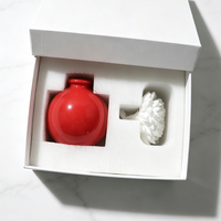 Diffuseur de parfum Finru en céramique avec fleur en céramique, ensemble cadeau décoratif d'aromathérapie pour la maison, pour placard et entrée