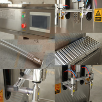 Machine de remplissage semi-automatique à 2 buses pour liquides, anti-goutte, pour bouteilles en plastique et en verre (huile)