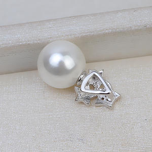 Ensemble de boucles d'oreilles pendantes en argent S925, tendance pour femmes, avec perle de cheveux 7-9, support creux semi-fini, 2715 - Product Image 4