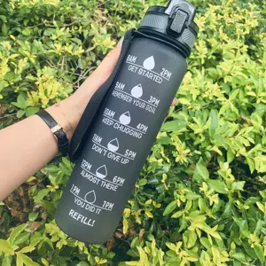 BPA ücretsiz Tritan su şişesi sızdırmaz motivasyon su şişeleri ile spor su şişeleri için içmek kez