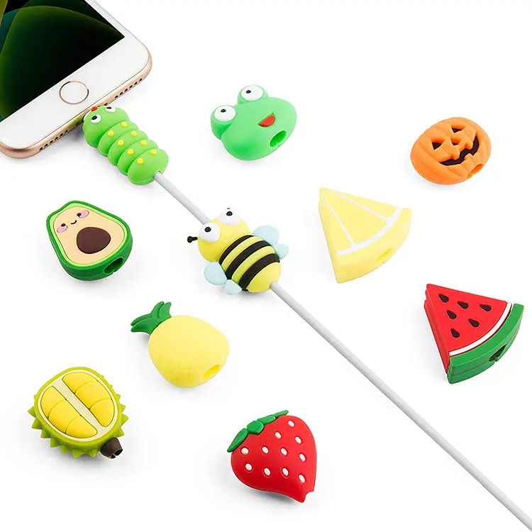 Cute Fruit Charging Cable Saver Plastic USB Cable Protector for iPhone Charger Cable