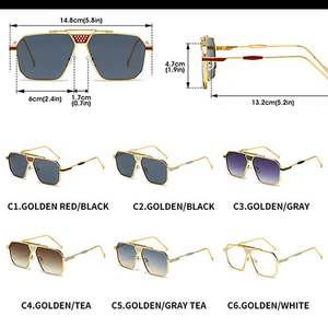 Gafas de Sol Cuadradas de Aleación Vintage de Moda 2025 con Logotipo Personalizado, Gafas de Sol de Piloto con Marco Grande de Metal y Protección UV400 para Hombre y Mujer - Product Image 4