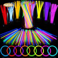 YACHEN Bâtons Lumineux Bracelets Avec Connecteurs Néon Party Favor Fournitures Baguettes Lumineuses pour Halloween Danse Mariage Anniversaire