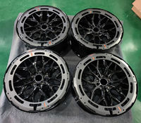 Jantes forgées en 2 parties en alliage d'aluminium et fibre de carbone, personnalisées, de luxe, haut de gamme, pour voiture de rue, 17-22 pouces, 5x114.3, 25 mm, neuves pour Tesla