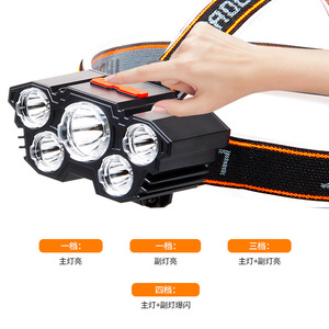 Led Headlamp 5 <b>Lights</b> Rechargeable USB Outdoor Fishing <b>Work</b> <b>Light</b> White - Product Image 4