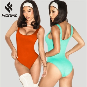 Phụ Nữ Sexy Không Tay Thể Thao Giản Dị Jumpsuit Biểu Tượng Tùy Chỉnh Nhanh Khô Thoáng Khí Phòng Tập Thể Dục Tập Thể Dục Tập Thể Dục Shapewear Một Mảnh Bodysuits - Product Image 1