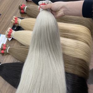 Extensions de cheveux vierges naturels vietnamiens Remy de haute qualité, lisses, durables, en vrac, cheveux humains, double trame, toutes les couleurs - Product Image 2