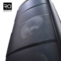Enceinte trolley RQSONIC J28 50W RMS, amplificateur de classe D, enceinte active TWS pour fêtes avec lumières LED flamme