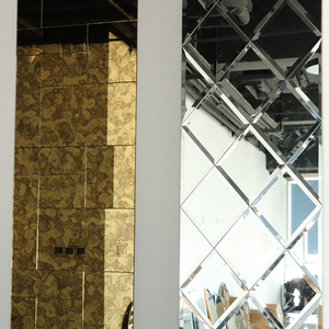 Film Flexible Mur Antique Fenêtre Grill Design Gym Décoratif Mosaïque Miroir <span class=keywords><strong>Verre</strong></span> - Product Image 1
