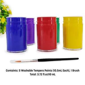 Set da 5 pezzi acrilico <span class=keywords><strong>a</strong></span> base d'acqua Non velenoso frutta lavabile <span class=keywords><strong>Tempera</strong></span> Paint Art <span class=keywords><strong>Tempera</strong></span> Paint per bambini e adulti - Product Image 5