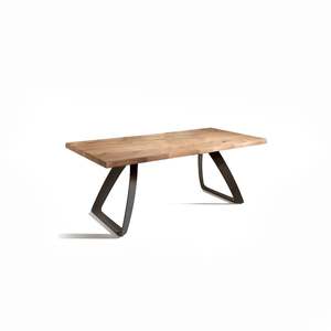 Set di mobili moderni minimalisti per la casa espandibile in legno tavolo allungabile (100cm X 200/300cm H. 76cm) forma ovale rettangolare - Product Image 1