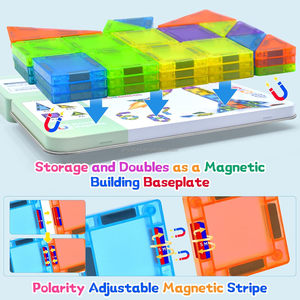 50pcs mini từ gạch Du Lịch Đồ chơi cho trẻ em di động gốc khối xây dựng với kim loại lưu trữ tin du lịch đặt đồ chơi - Product Image 3