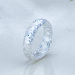 Customized Luxurious Faceted Cut VVS GRA White/Blue Green Moissanite Jewelry Unique <strong>Circle</strong> Band Diamond <strong>Ring</strong> for Men - Product Image 6