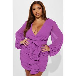 Vestido Casual Sexy con Cuello en V y Estilo Personalizado con Logotipo de Alta Calidad OEM para Mujer - Product Image 4