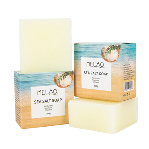 Jabón de Leche de Cabra Blanqueador para el Tratamiento del Acné y las Espinillas, Jabón Facial Limpiador Hecho a Mano, Barra de Jabón de Sal Marina de 100 g - Product Image 2