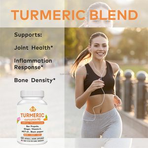 Cúrcuma Orgánica, Jengibre y Pimienta Negra, Suplemento Herbal para la Salud de las Articulaciones, Inmunidad y Digestión en Adultos, 120 Cápsulas - Product Image 4