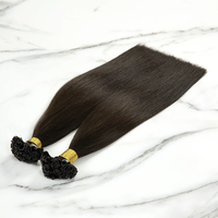 Extensions de cheveux humains à pointe en V en kératine double trame droite, produits capillaires vierges Remy, fixation par fusion