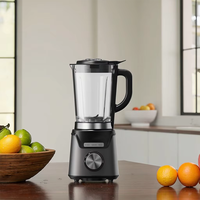 Mélangeur électrique avec bouton de contrôle, centrifugeuse portable, pot en verre de 1,5 L avec smoothie, broyage de glace, fonction impulsion