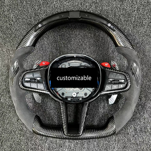 Volant en fibre de carbone personnalisé pour G22 G23 G20 G28 avec poignée en Alcantara, affichage LED, compatibilité universelle M1/M2 - Product Image 2
