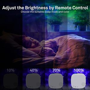 Projecteur LED Aurore Boréale Galaxie, Projecteur d'étoiles avec 6 sons blancs, Lumière lunaire étoilée avec haut-parleur, ABS moderne, Idéal pour un cadeau - Product Image 2