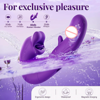 G-Punkt-Vibrator für Frauen mit 7 Flatter- und 5 Leck- und Saugmodi, Klitoris-Stimulation, Dildo & Zungenleck-Vibrator