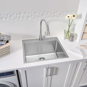 Éviers de cuisine modernes en acier inoxydable Ss304 brossé Évier de cuisine profond en acier inoxydable Lavabos à montage supérieur Evier de Cuisine - Product Image 1