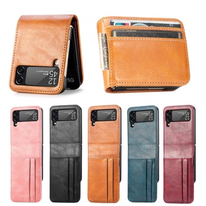 Étui de téléphone portable en cuir TPU gratuit, <span class=keywords><strong>pochette</strong></span> pour <span class=keywords><strong>Samsung</strong></span> Z <span class=keywords><strong>Flip</strong></span> 3 <span class=keywords><strong>4</strong></span> 5 6 avec porte-cartes - Product Image 2