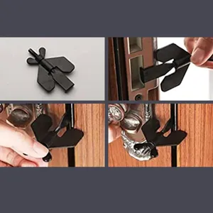 <b>Portable</b> Stainless Steel Door <b>Lock</b> Travel Hotel <b>Lock</b> Privacy Door <b>Lock</b> for Any Doors Anti-Theft Stopper for Home Security - Product Image 4