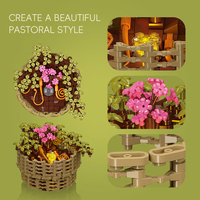 Bonsaï de chrysanthème, décoration d'intérieur, jouet, blocs de construction, fleur, DIY, 353 pièces, jouet d'assemblage, cadeau