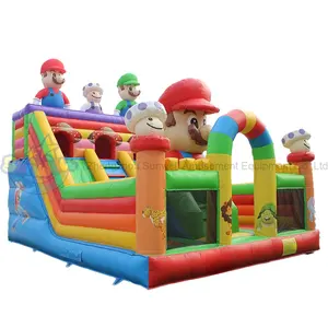 Mario bros gonfiabile buttafuori diapositive super mario parco giochi parco divertimenti gonfiabile parco giochi in vendita