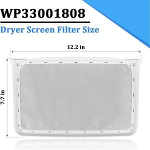 Filtre de sécheuse WP33001808 pour sécheuse Whirlpool, pièce de rechange pour usage domestique - Product Image 3