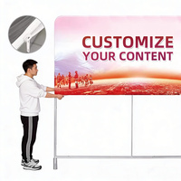 Stand d'affichage publicitaire pliable personnalisé de 8 pieds avec bannière pop-up en tissu, livraison gratuite
