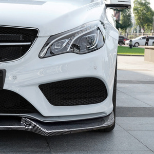 Mercedes-Benz E-Class Coupe C207 2013-2016 AMG Front Lip Splitter Piano Black Carbon Fiber Texture PP Material - Product Image 3