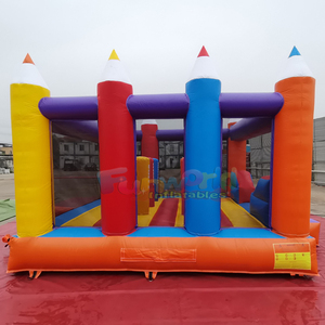 Kids fun time bounce house for party chateau gonflable inflatable crayon bouncy castle - Product Image 2