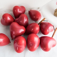 Ballon en Latex Double couche rouge grenat 10 pouces en forme de cœur, rond pour salle de mariage, fête, décoration de scène, Ballon en Latex