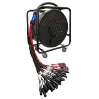 Câble audio Snake, bobine de câble, 40 canaux, mâle vers femelle, 30 m, bobine de câble XLR pour scène