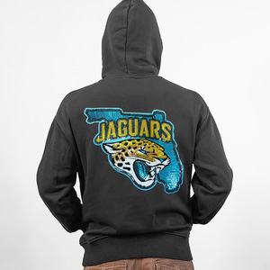 ジャガーズ刺繍パッチ（スパンコール付き）、24cmと7cmのサイズ展開、ファッショナブルなスポーツウェアスタイルのアパレルパッチ。 - Product Image 5