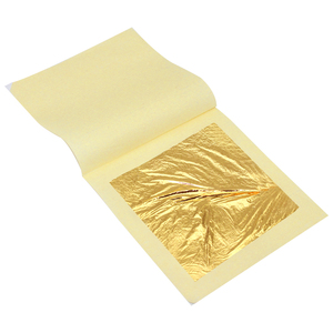 99% genuino 24K 8x8 cm fogli di foglia d'oro commestibili di lusso vero metallo sano per la decorazione di vino e torta stampa Offset - Product Image 2